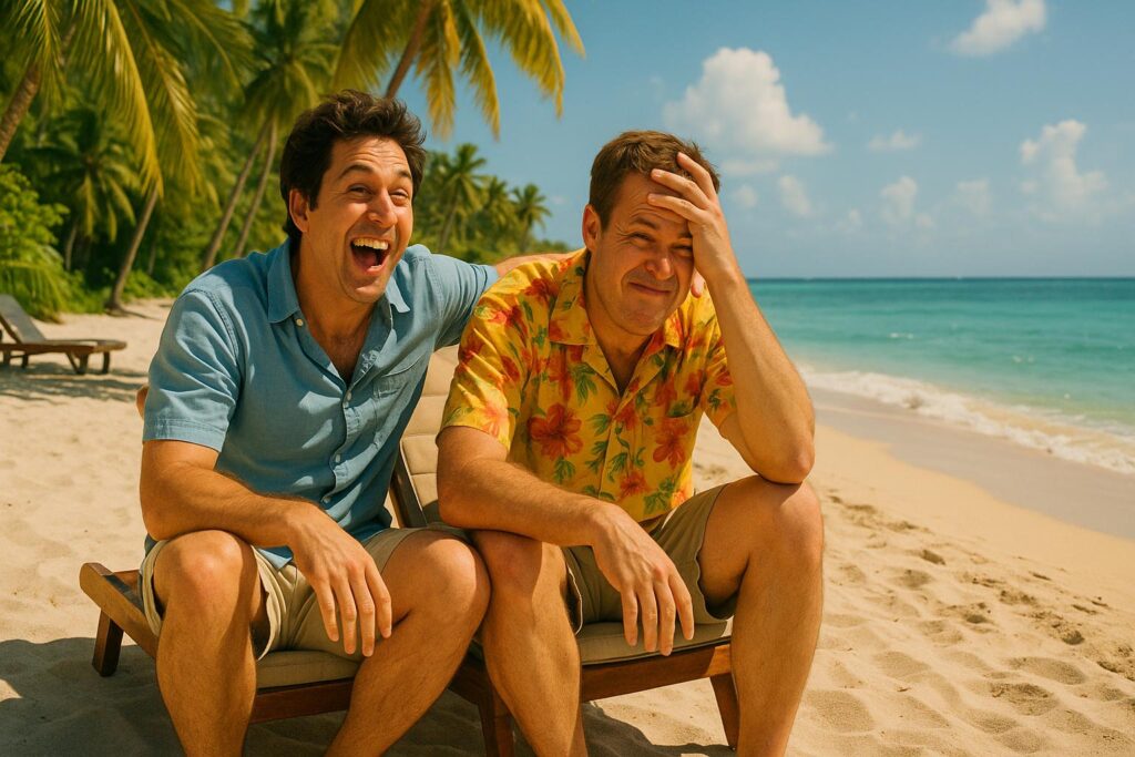 Random Tropical Paradise – Kaos, kokosdrinkar och komiska kriminalgåtor
