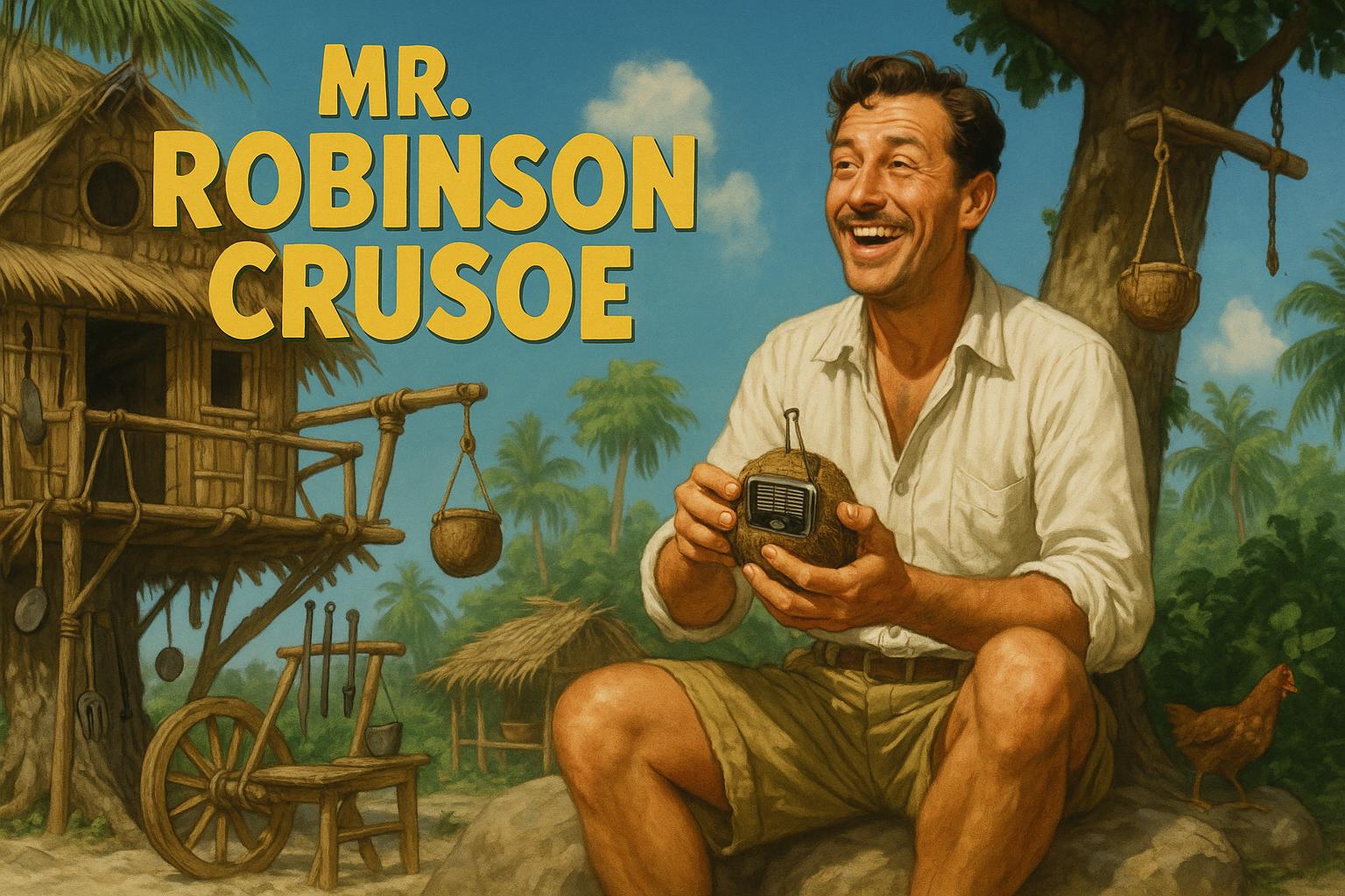 Mr. Robinson Crusoe – Uppfinningsrikhet och skratt i Söderhavets paradis